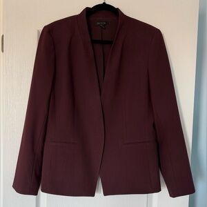 Ann Taylor, single button, burgundy blazer. Size 12
